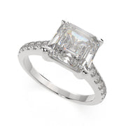 Ginevra Emerald Cut Tapered Engagement Ring Setting - Nivetta
